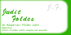 judit foldes business card